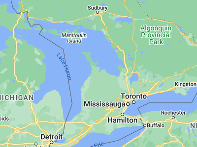 Map showing location of Owen Sound (44.56717, -80.94349)