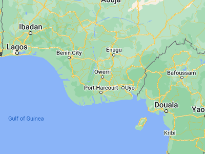 Map showing location of Owerri (5.48333, 7.03041)