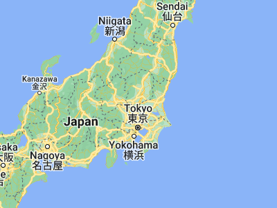 Map showing location of Oyama (36.3, 139.8)