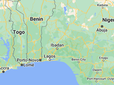 Map showing location of Oyo (7.85, 3.93333)
