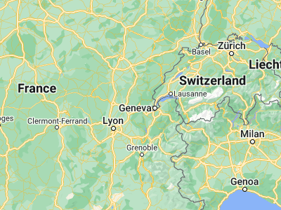 Map showing location of Oyonnax (46.25917, 5.65727)