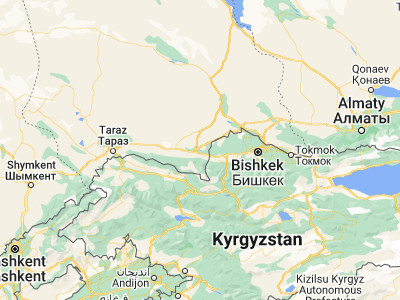 Map showing location of Oytal (42.90573, 73.26972)