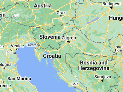Map showing location of Ozalj (45.60667, 15.46194)