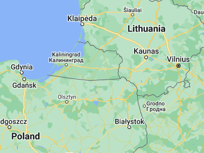 Map showing location of Ozërsk (54.41056, 22.01167)