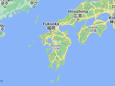 Map showing location of Ōzu (32.86667, 130.86667)