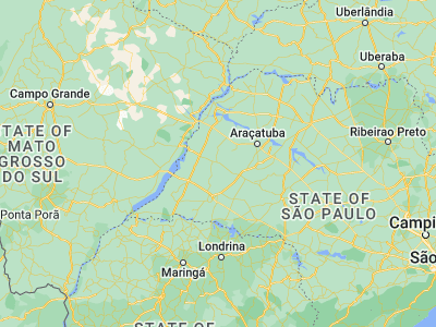 Map showing location of Pacaembu (-21.56222, -51.26056)