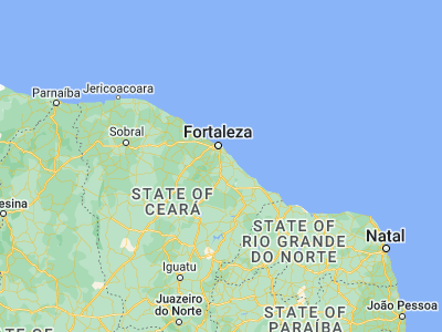 Map showing location of Pacajus (-4.1725, -38.46056)