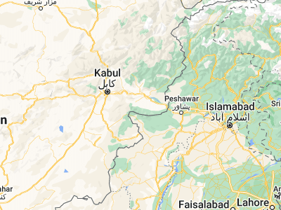 Map showing location of Pachīr wa Āgām (34.20011, 70.27806)