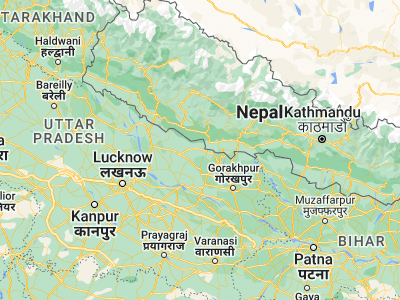 Map showing location of Pachperwa (27.51234, 82.64297)
