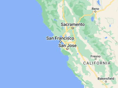 Map showing location of Pacifica (37.61383, -122.48692)
