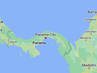 Map showing location of Pacora (9.08333, -79.28333)