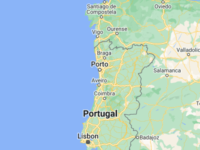 Map showing location of Paços de Brandão (40.97541, -8.5835)