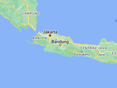 Map showing location of Padalarang (-6.83778, 107.47278)