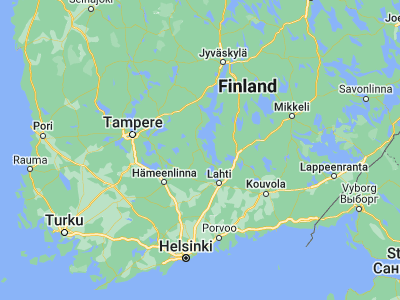 Map showing location of Padasjoki (61.35, 25.28333)