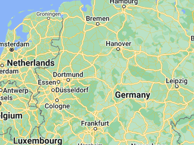 Map showing location of Paderborn (51.71905, 8.75439)