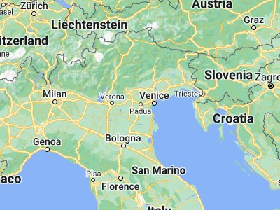 Map showing location of Padova (45.41519, 11.88181)