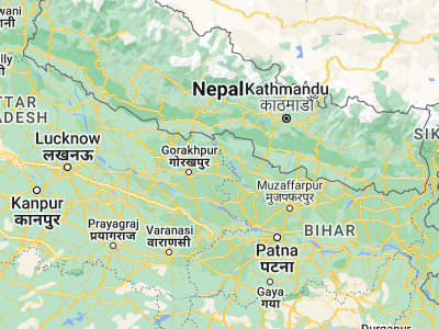 Map showing location of Padrauna (26.90424, 83.98104)