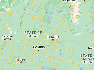 Map showing location of Padre Bernardo (-15.35, -48.5)