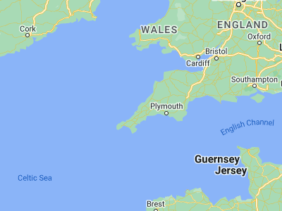 Map showing location of Padstow (50.53885, -4.93664)
