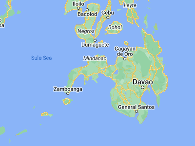 Map showing location of Pagadian (7.8257, 123.437)