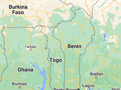 Map showing location of Pagouda (9.7525, 1.32778)