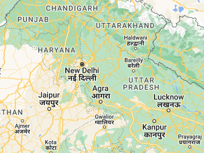 Map showing location of Pahāsu (28.17222, 78.06358)