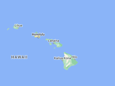 Map showing location of Paia (20.90333, -156.36944)