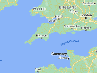 Map showing location of Paignton (50.43565, -3.56789)