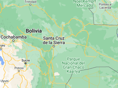 Map showing location of Pailón (-17.65, -62.75)