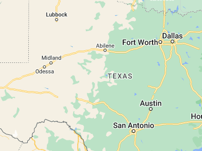 Map showing location of Paint Rock (31.50849, -99.92008)