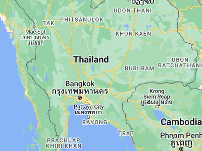 Map showing location of Pak Chong (14.70802, 101.41614)