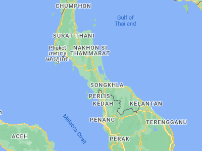Map showing location of Pak Phayun (7.34219, 100.31747)