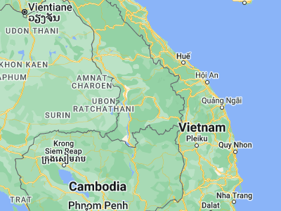 Map showing location of Pakxong (15.18333, 106.23333)