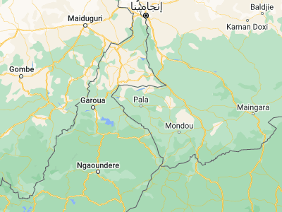 Map showing location of Pala (9.3642, 14.9046)