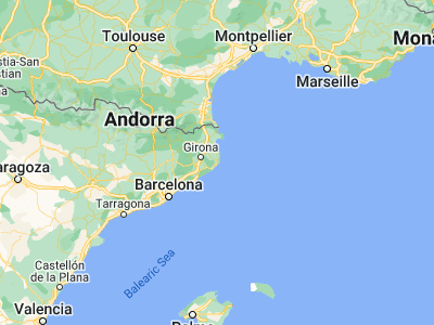 Map showing location of Palafrugell (41.91738, 3.1631)