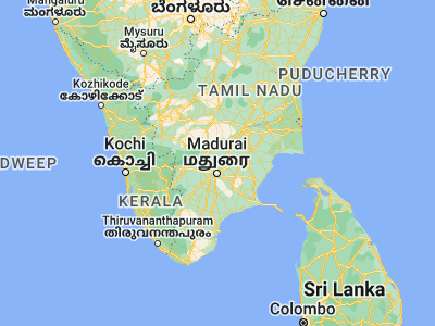 Map showing location of Pālamedu (10.11667, 78.11667)