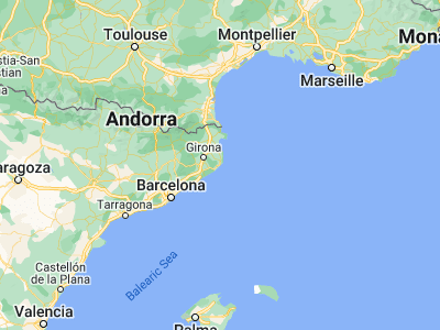Map showing location of Palamós (41.84843, 3.12912)