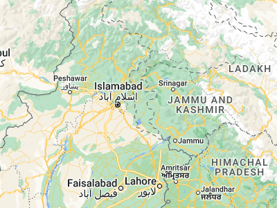 Map showing location of Palandri (33.7177, 73.68739)