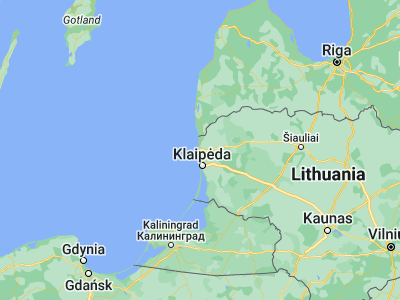 Map showing location of Palanga (55.9175, 21.06861)
