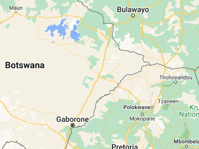 Map showing location of Palapye (-22.54605, 27.12507)