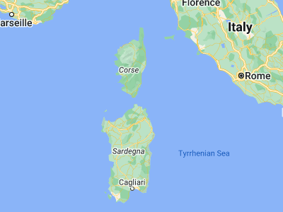 Map showing location of Palau (41.17936, 9.3819)