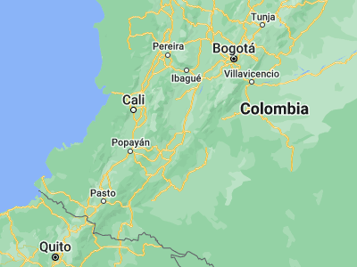 Map showing location of Palermo (2.89167, -75.4375)