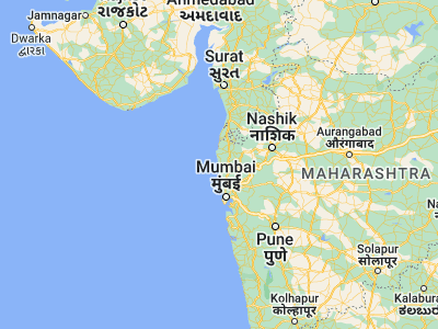 Map showing location of Pālghar (19.68333, 72.75)