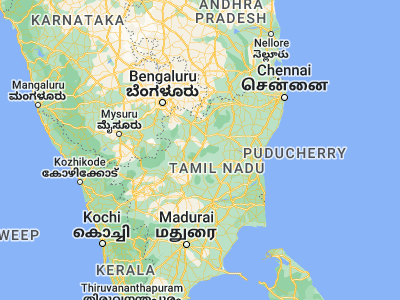 Map showing location of Pallippatti (11.93333, 78.41667)