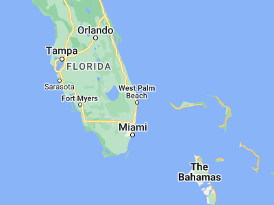 Map showing location of Palm Beach (26.70562, -80.03643)