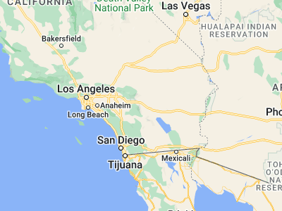 Map showing location of Palm Springs (33.8303, -116.54529)