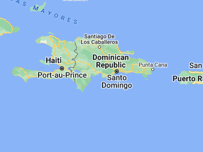 Map showing location of Palmar de Ocoa (18.29656, -70.58635)