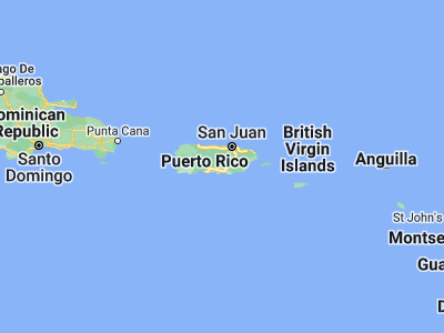 Map showing location of Palmarejo (18.06802, -66.32545)
