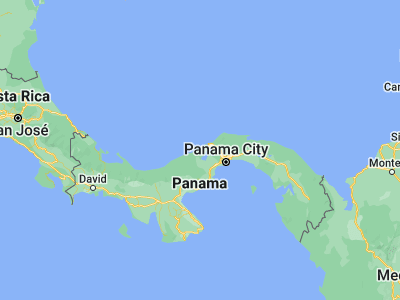 Map showing location of Palmas Bellas (9.23194, -80.08667)