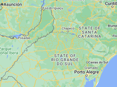 Map showing location of Palmeira das Missões (-27.89944, -53.31361)